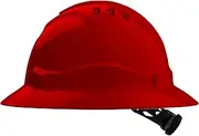Pro Choice Safety Gear v6 hard hat vented full brim ratchet harness - red