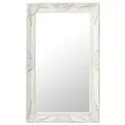 Wall Mirror Baroque Style 50x80 cm White vidaXL