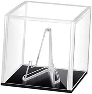 yuksok Guitar Pick Display Box,Guitar Pick Box with Stand,Decoration Collectible,Display Plectrum Case,Holder for Players Guitarists, black base