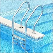 Swimming Pool Ladder,304 Stainless Steel Step Handrail,3 Step Pool Pedal Ladder,Pool Steps for In-Ground Swimming Pools,Load-Bearing 220ibs(3 Step)