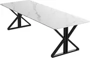 LYXWGRZD Small Meeting Table, Conference Table, Slate Table top, Training Table for 6-8 People, Seminar Table for Office Meeting Conference Room