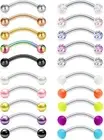 16G Stainless Steel Daith Rook Earring 8mm 10mm Curved Barbell Eyebrow Rings Pie