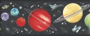 Wallpaper Border Outer Space Solar System Space Shuttle Earth & Planets Galaxy