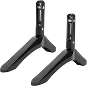 TV Stand Base | Metal TV Table Stand - 2Pcs, Drill- Base, Feet, Pedestal, Desktop for Televisions