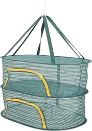 LOORGVEL Mesh Drying Rack Set Foldable Hanging Drying Net Baskets for Outdoor Indoor Sun Drying Rack for Plants Clothes