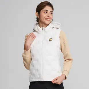 【LE COQ SPORTIF 法國公雞】休閒經典羽絨背心-女款-白色-LWS62328