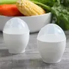 2pcs Visible Lid Microwave Egg Cooker Plastic Egg Boiler Steamed Egg Cup Kids