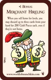 Munchkin Merchant Hireling Promo Card John Kovalic Art Steve Jackson Games NEW!
