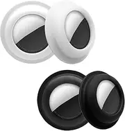 Aimtel Case Compatible with Apple Airtags Case Holder Cover Airtag Sticker Stick on Adhesive Mount Silicone for Bike Bicycle Car pet Dog Collar 4 Pack