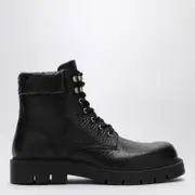 [Bottega Veneta] Black leather ankle boots 40 IT Black