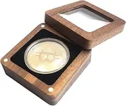 Coin Storage Box - Single Clear Top Display Box | Badge Trays Trays Holders Storage Case for Family Friends Colleagues