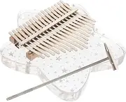 GLSTOY 17-tone Crystal Acrylic Kalimba Piano Keyboard Mini Portable Finger Piano for Music Lovers