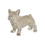 Decorative Figure Dkd Home Decor Aged Finish Grey Resin Dog 19 x 39 x 28.5 Cm