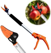 Pole Pruners for Tree Trimming,Long Reach Cut and Hold Bypass Pruner Max Cutt...