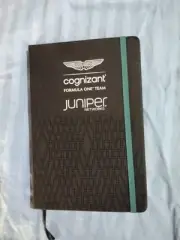 Aston Martin F1 Notebook Black Cognizant Formula One team A5 Journal juniper
