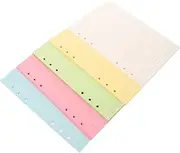 GRADENEVE 100 Sheets 6 Hole Punched Lined Paper A5 Loose Leaf Paper College Ruled Supplies Refillable Planner Binder Multiple Colors
