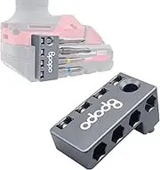 [Upgraded Widen] Aluminum Magnetic 1/4-Inch Hex Bits Holders Fit for Milwaukee18V Fuel Impacts Drivers,Metal Drill Bits Organizer, Hex Screw Bit Storage on side of Power Drill,Right Side