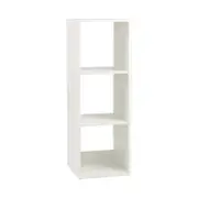 Costway 3-Tier Storage Bookcase Open Display Shelf White
