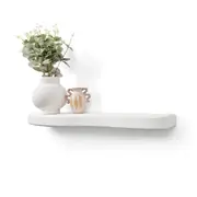 Textured Floating Shelf - White