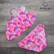 Sanifer Girls Flounce Bikini Swimsuit Size 9-10 Yrs