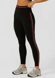 [Lorna Jane] Circuit Breaker Ankle Biter Leggings in Black, Size - Small S Black
