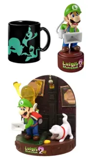 Luigi's Mansion 2 Spooky Survival Kit Bundle NO GAME Diorama/Wobbly Figurine/Mug