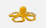 Ikea Original Soft Toy Yellow Octopus Plush Stuffed Animal New 20" BLÅVINGAD