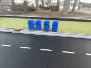 1/50 Scale Trash Bins *4 Pack* in Blue