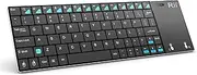 Rii K12+ Ultra Slim 2.4GHz Mini Wireless Keyboard with Built-in Large Size Touchpad,Aviation Aluminum Alloy Cover and Rechargable Li-ion Battery for PC Laptop Raspberry Pi2 Smart TV IPTV Android Box