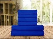 [Elegant Comfort] Luxury Soft Bed Sheets 1500 Thread Count Percale Egyptian Quality Softness Wrinkle and Fade Resistant (6-Piece) Bedding Set, Queen, Duke Blue