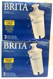 brita standard replacement filters 6 total count scuffed box