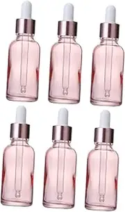 Vaguelly 6Pcs Glass Essential Oil Dropper Bottles Multi Function Containers for Perfume Colognes and More Durable and Shock Glass Design