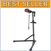 Adjustable Height Bike Repair Stand with Sturdy Triangle Base for Home Workshops