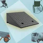 MAEEHDNKM Wheelchair Ramp Automotive Curb Ramps, Rubber Driveway Ramps, 2" 3" 4" Rise Doorway Threshold Ramp, Heavy Duty Loading Ramp for Trailer Truck(H 21cm/8.3")