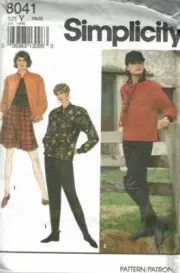 Simplicity Sewing Pattern 8041 Pants Shorts Jacket Misses Size 18-22