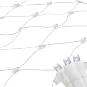 Northlight 4' x 6' Pure White LED Net Style Christmas Lights White Wire
