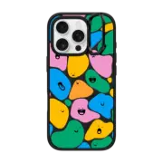 iPhone 16 Pro Impact Ring Stand Case MagSafe Compatible RAINBOW FEELS BY WEEWAAZ