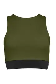 [ERES] Micheline Crop Top Bra M GREEN