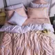 【戀家小舖】粉橘花路 60支天絲 雙人加大床包兩用被套組含二件枕套