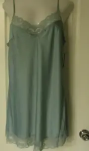 INC Light green (Blue Amazonite) Chemise with lace lined bust SizeX-Large