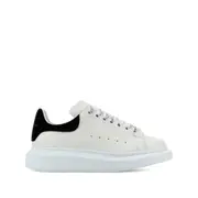 [Alexander Mcqueen] Alexander Mcqueen Leather Suede-heel Sneakers 39 IT WHITE/BLACK