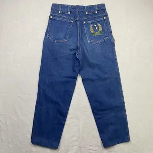 TRUSSARDI Jeans日本製 精緻五金古著牛仔褲 厚磅硬挺復古版型色落W30