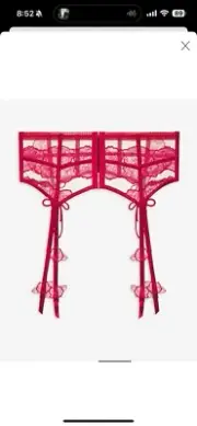 Victorias Secret Cordelia Red Lace Garter Belt XS Extra Small $69 VS