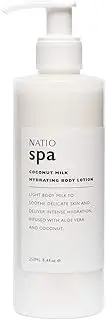 Natio Australia Spa Coconut Milk Hydrating Body Lotion 250ml - Coconut Body Moisturiser for Dry Skin - Coconut Scented Body Lotion - Made in Australia