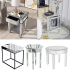 High-end Bedside Mirrored Cabinet Nightstand Small Coffee Side End Tables Drawer