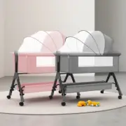 3-IN-1 Convertible Baby Cots Comfortable Co-Sleeper Bed Bassinet Bedside Cradle