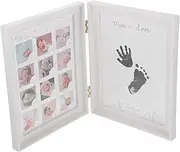 Newborn Milestone Photo Frame Handprint Footprint Kit Baby Growth Keepsake for Home Decoration