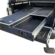 ALCYBD Camper Offroad Minivan Rear Platform Heavy Duty Truck Cap Cargo Storage Solution Sliders Gladiator Bed Drawers