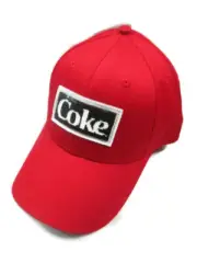 Coca-Cola Mermaid Sequin Coke Logo Baseball Cap Hat Red Adjustable