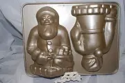 NEW WILLIAMS SONOMA NORDIC WARE VINTAGE SANTA CLAUSE 3D CAKE PAN 10 CUP